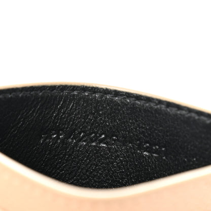 Saint Laurent Grain De Poudre Matelasse Chevron Monogram Credit Card Case Nude Powder 7 of 9