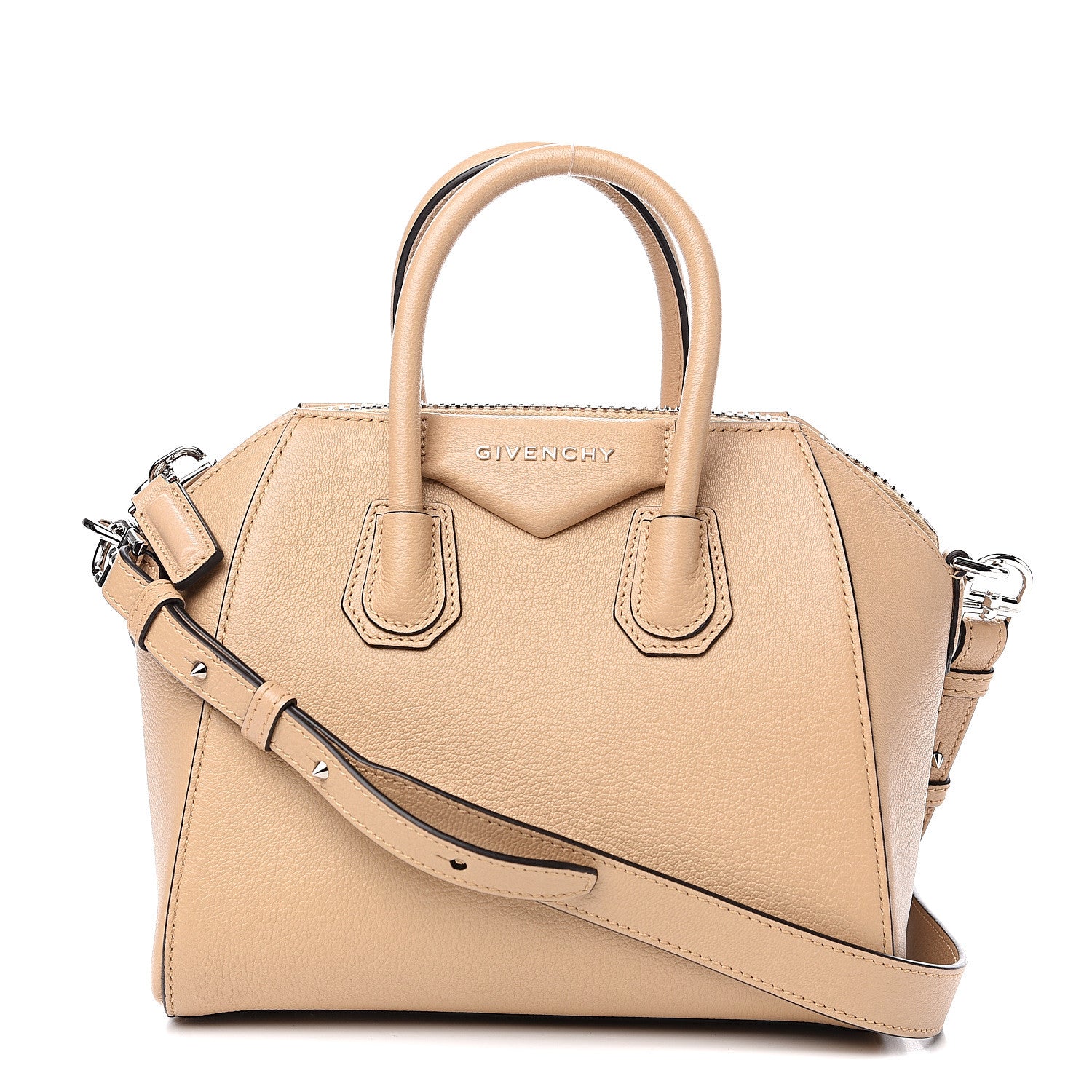 Givenchy Sugar Goatskin Mini Antigona Beige Camel 1 of 10