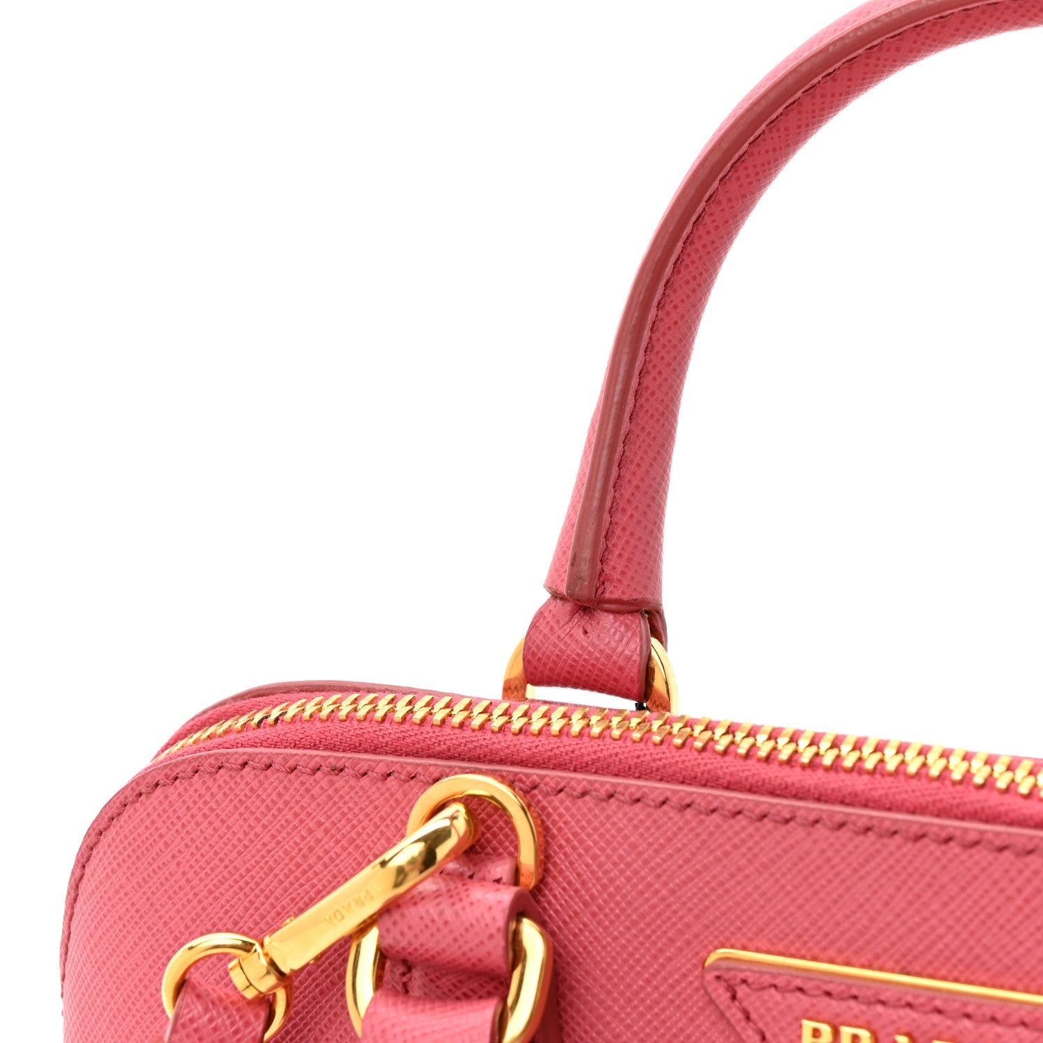 Prada Saffiano Lux Small Promenade Tote  Peonia 12 of 13