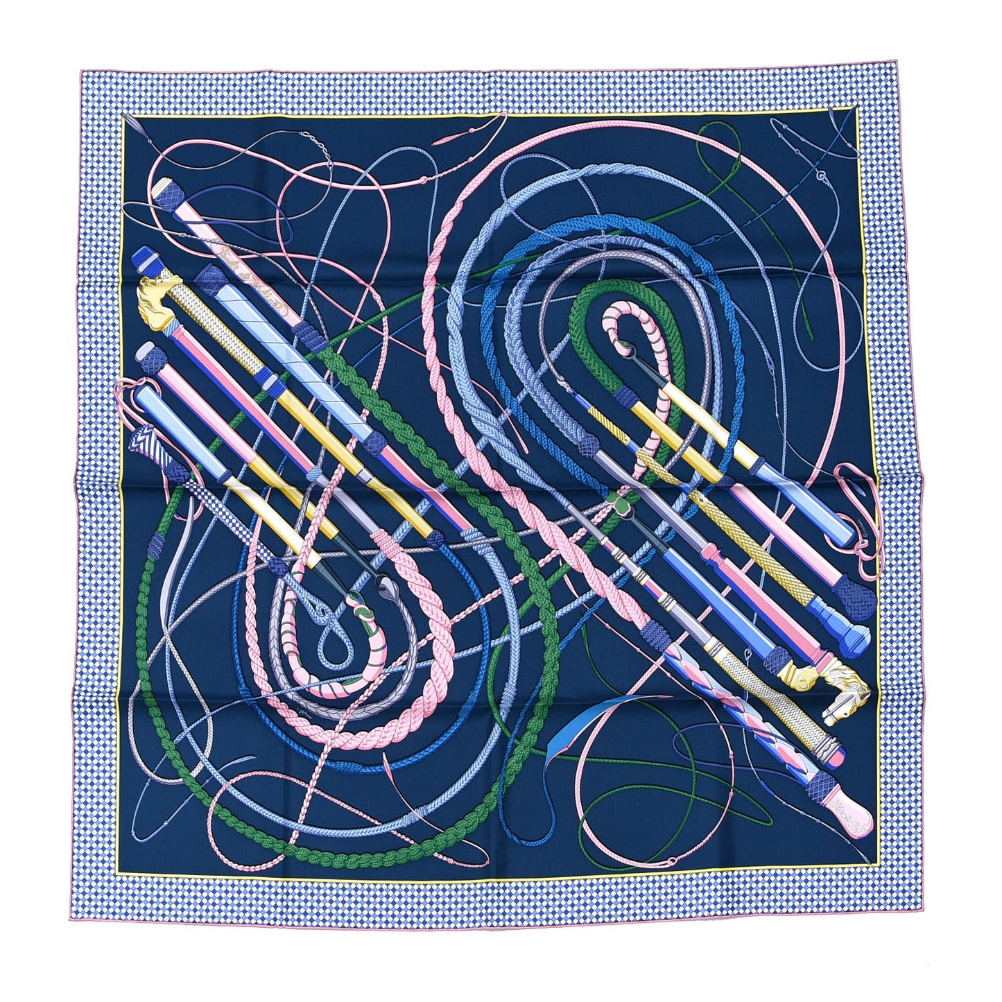 Silk Fouets et Badines Scarf 90