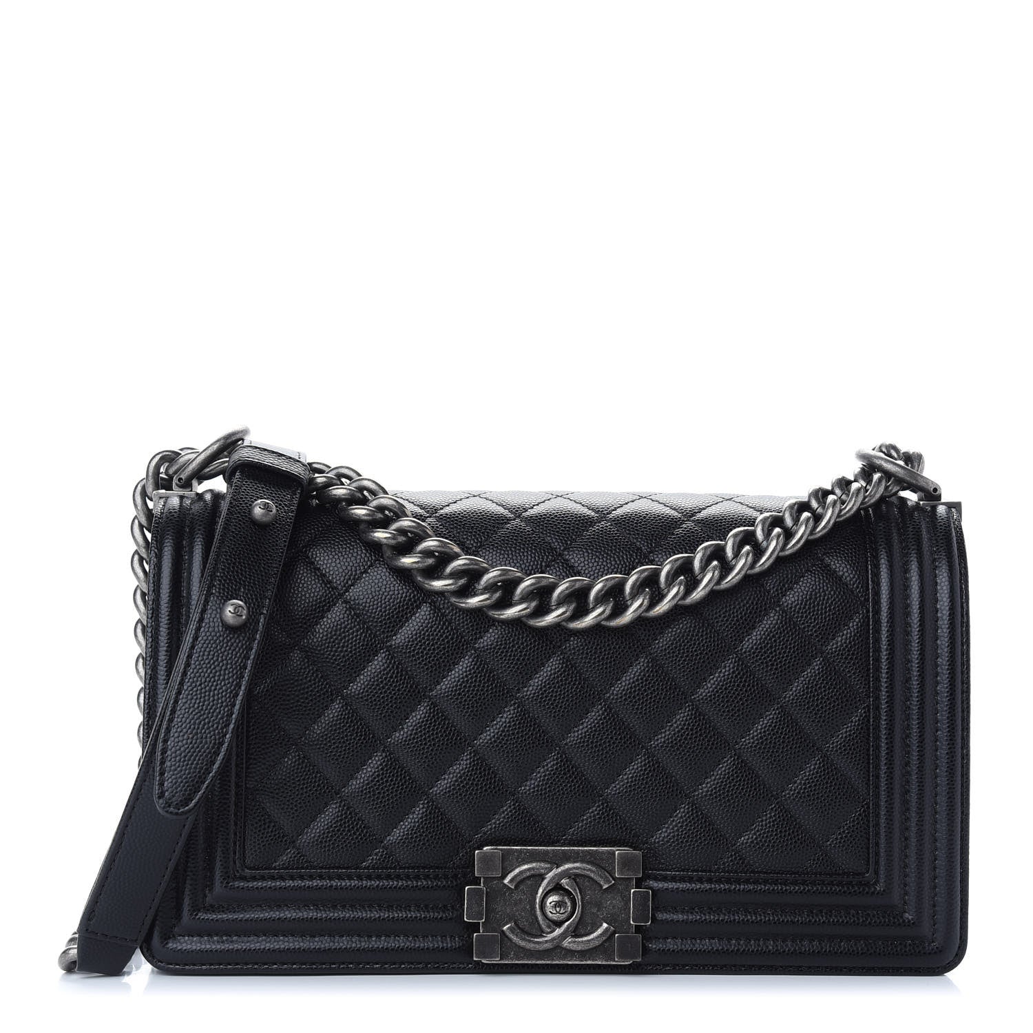 Chanel Caviar Quilted Medium Boy Flap Black 1 of 9