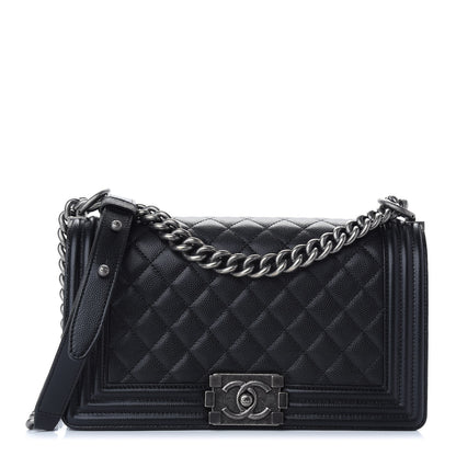 Chanel Caviar Quilted Medium Boy Flap Black 1 of 9