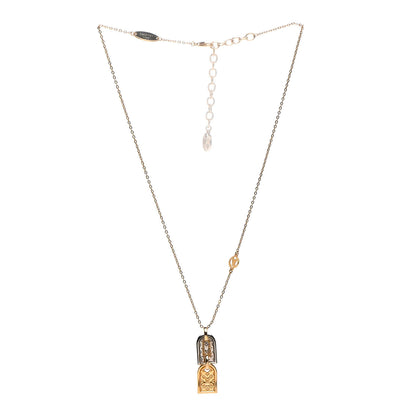 Louis Vuitton Nanogram Name Tag Necklace Gold 3 of 7