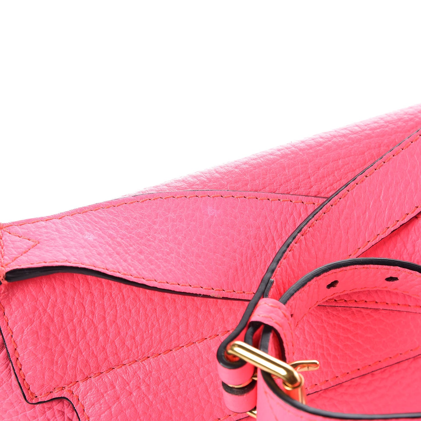 Calfskin Smooth Grain Small Burleigh Crossbody Bag Neon Pink