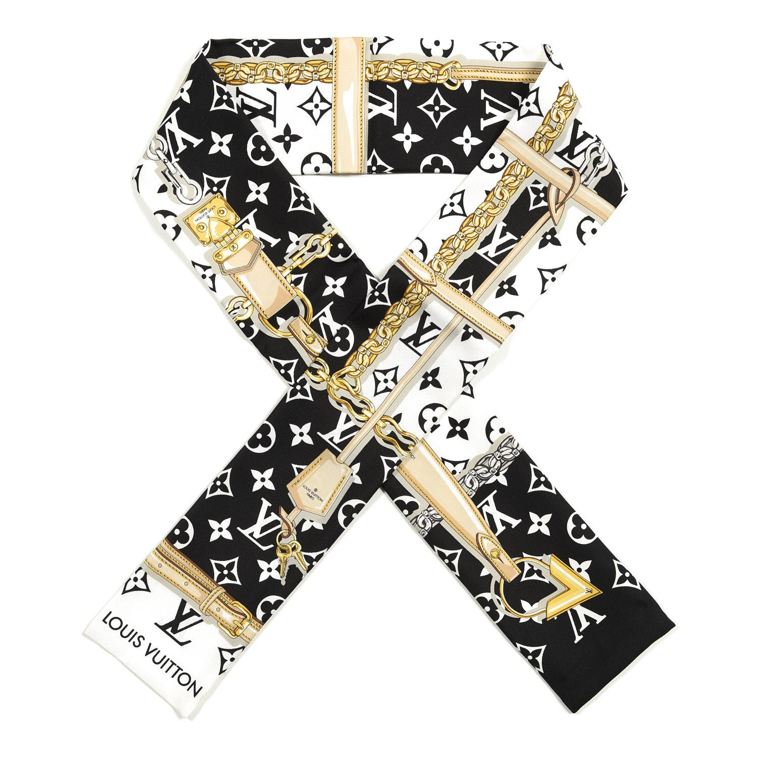 Louis Vuitton Silk Monogram Confidential Bandeau Black 1 of 4