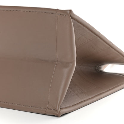 Christian Dior Calfskin Embossed Medium Book Tote Warm Taupe 8 of 9