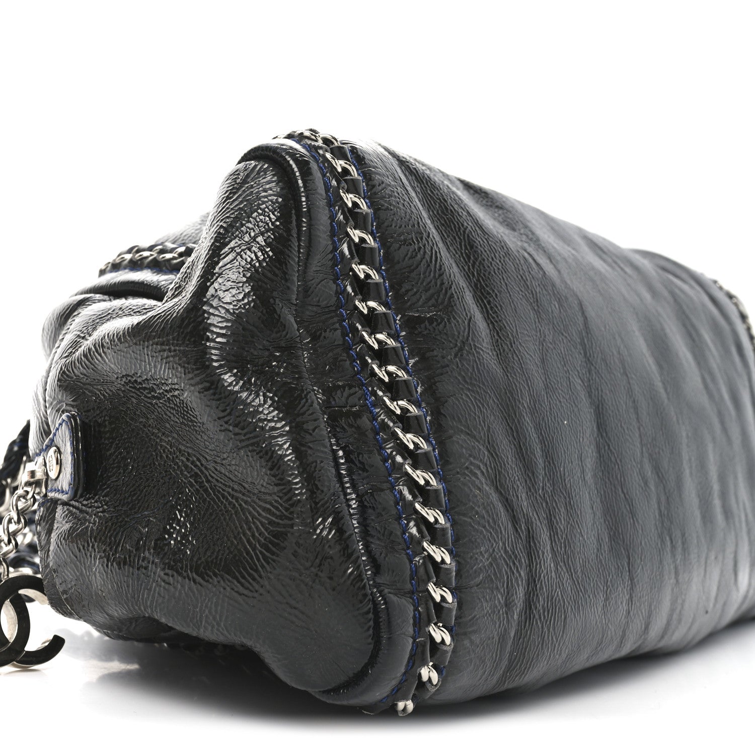 Chanel Patent Medium Luxe Ligne Bowler Black 9 of 11