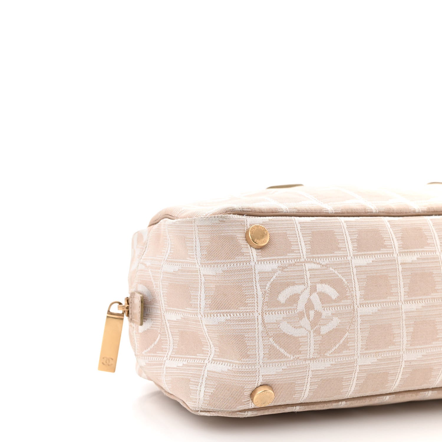 Chanel Nylon Travel Bowler Beige 9 of 12