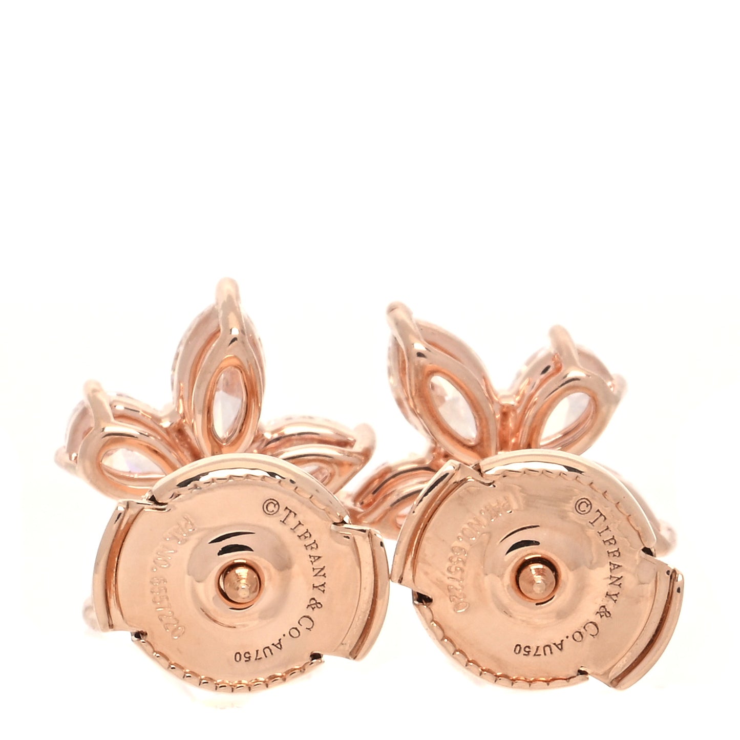 18K Rose Gold Diamond Medium Victoria Mixed Cluster Earrings
