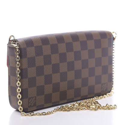 Louis Vuitton Damier Ebene Pochette Felicie Chain Wallet 5 of 12