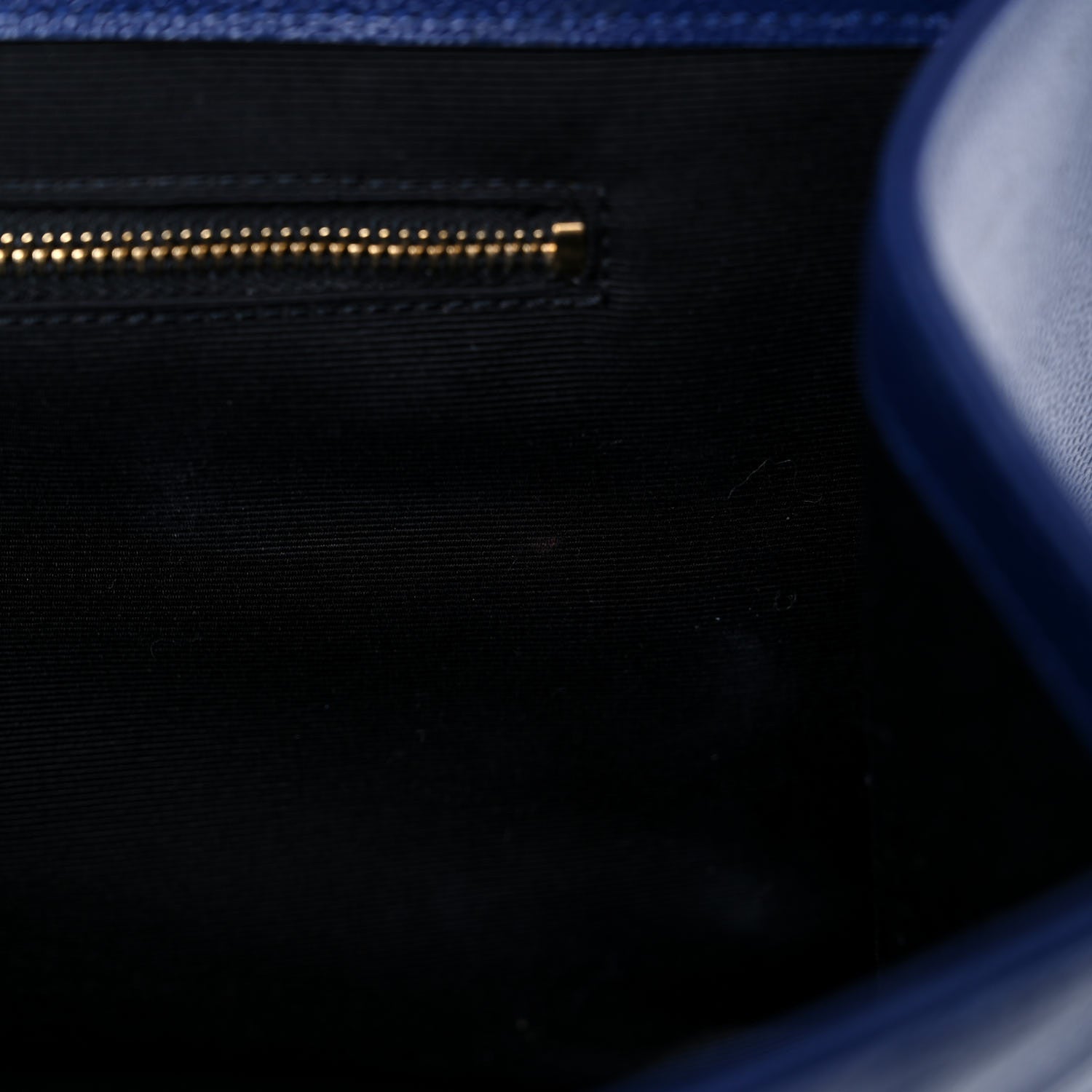 Saint Laurent Grain De Poudre Matelasse Chevron Large Monogram Satchel Blue 12 of 18