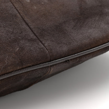 Saint Laurent Suede Mombasa Hobo Brown 11 of 12