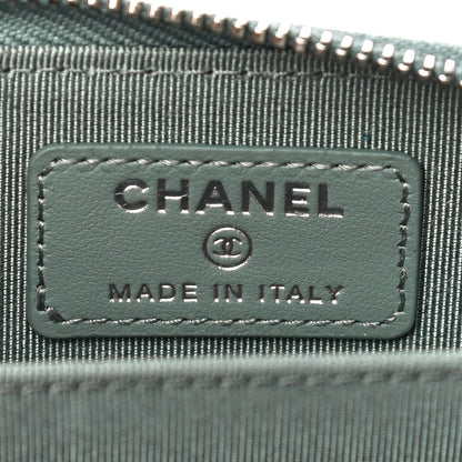 Chanel Caviar Quilted Zip Card Holder Light Blue 6 of 13