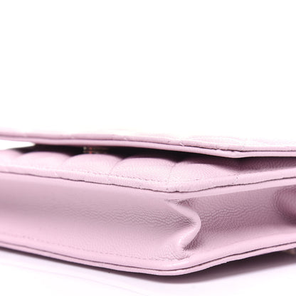 Chanel Caviar Quilted Wallet On Chain WOC Light Pink 12 of 14