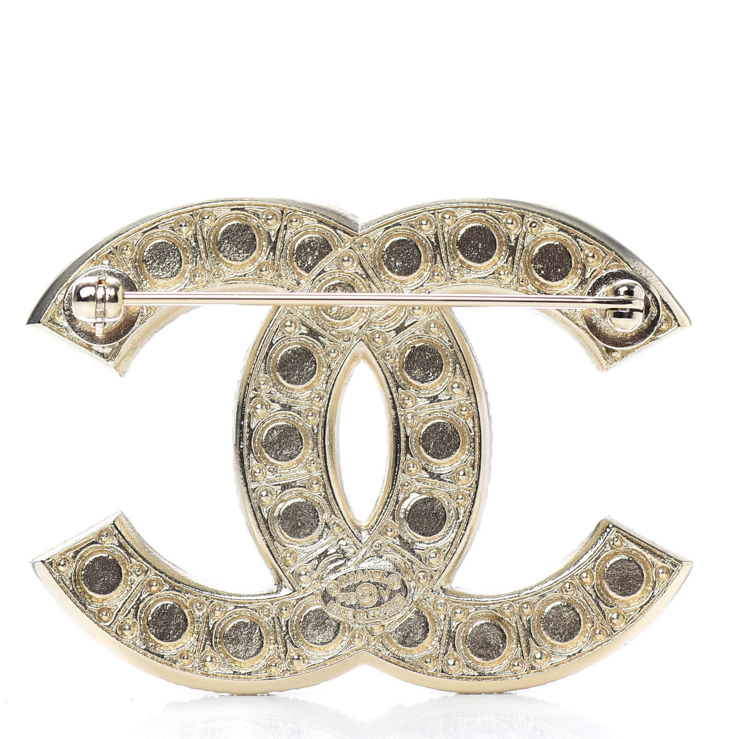 Pearl CC Brooch Light Gold