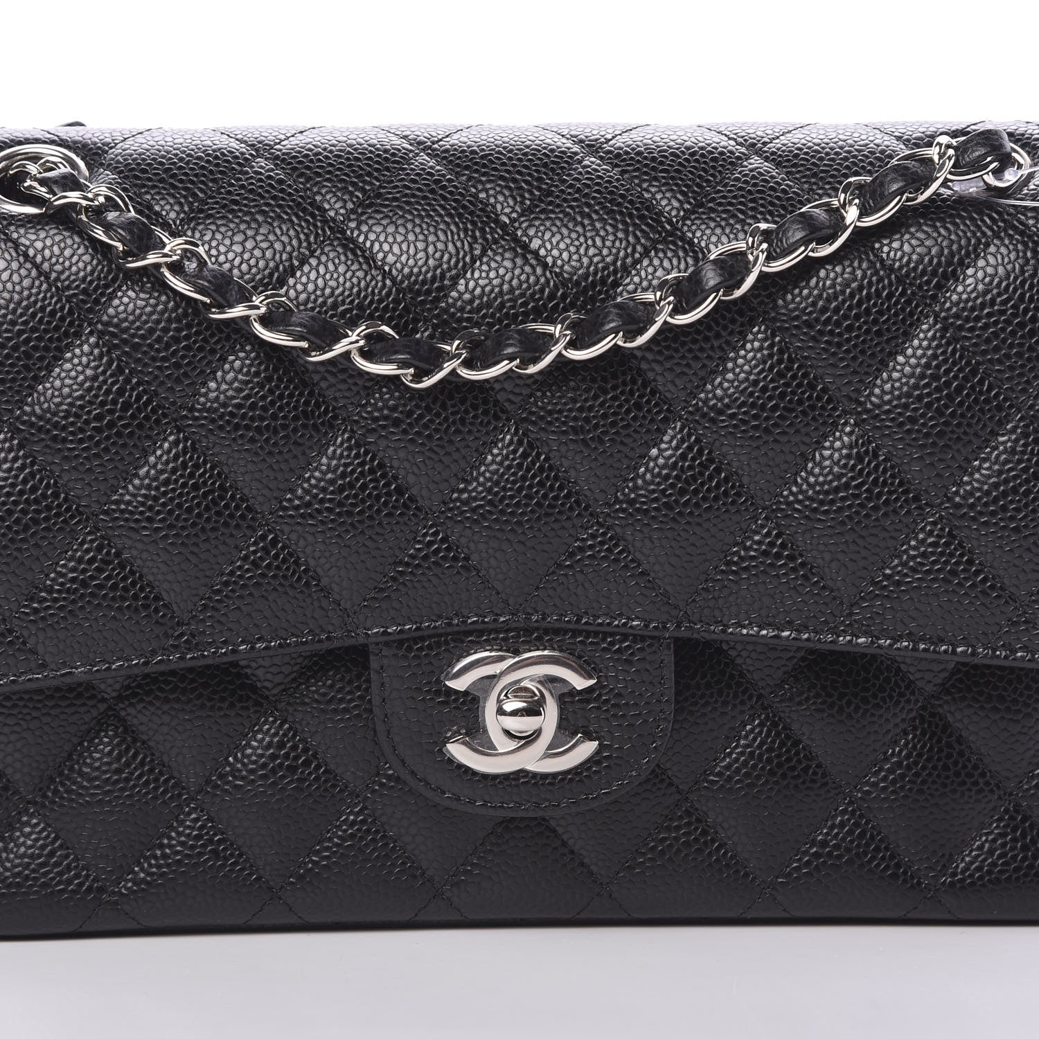 Chanel Caviar Quilted Medium Double Flap Black 7 of 13