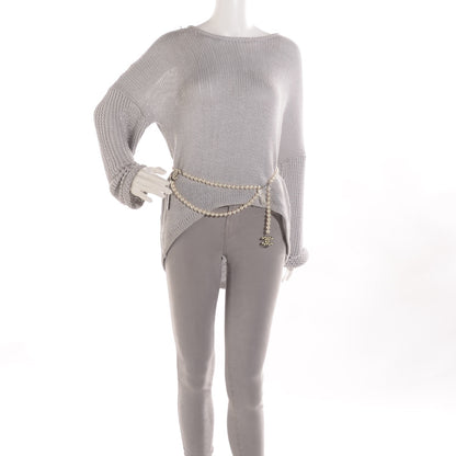Chanel Pearl CC Double Strand Belt Silver 2 of 6