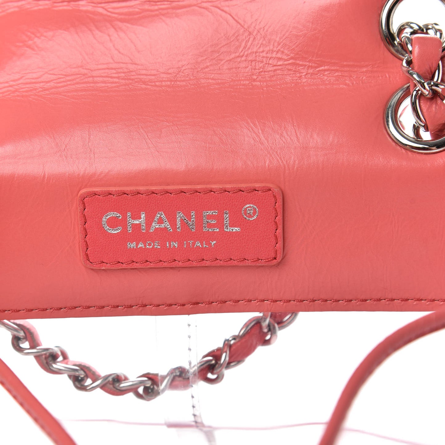 Crumpled Calfskin PVC Quilted Backpack Pink