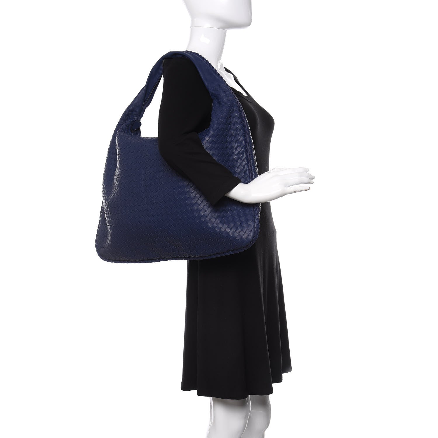 Bottega Veneta Nappa Intrecciato Maxi Veneta Hobo Sapphire 2 of 12
