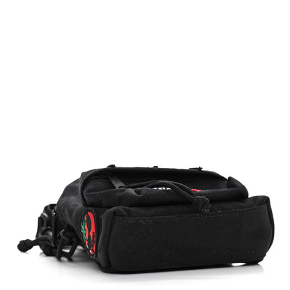 Balenciaga Recycled Casual Nylon Patches Mini Explorer Crossbody Backpack Black 4 of 11