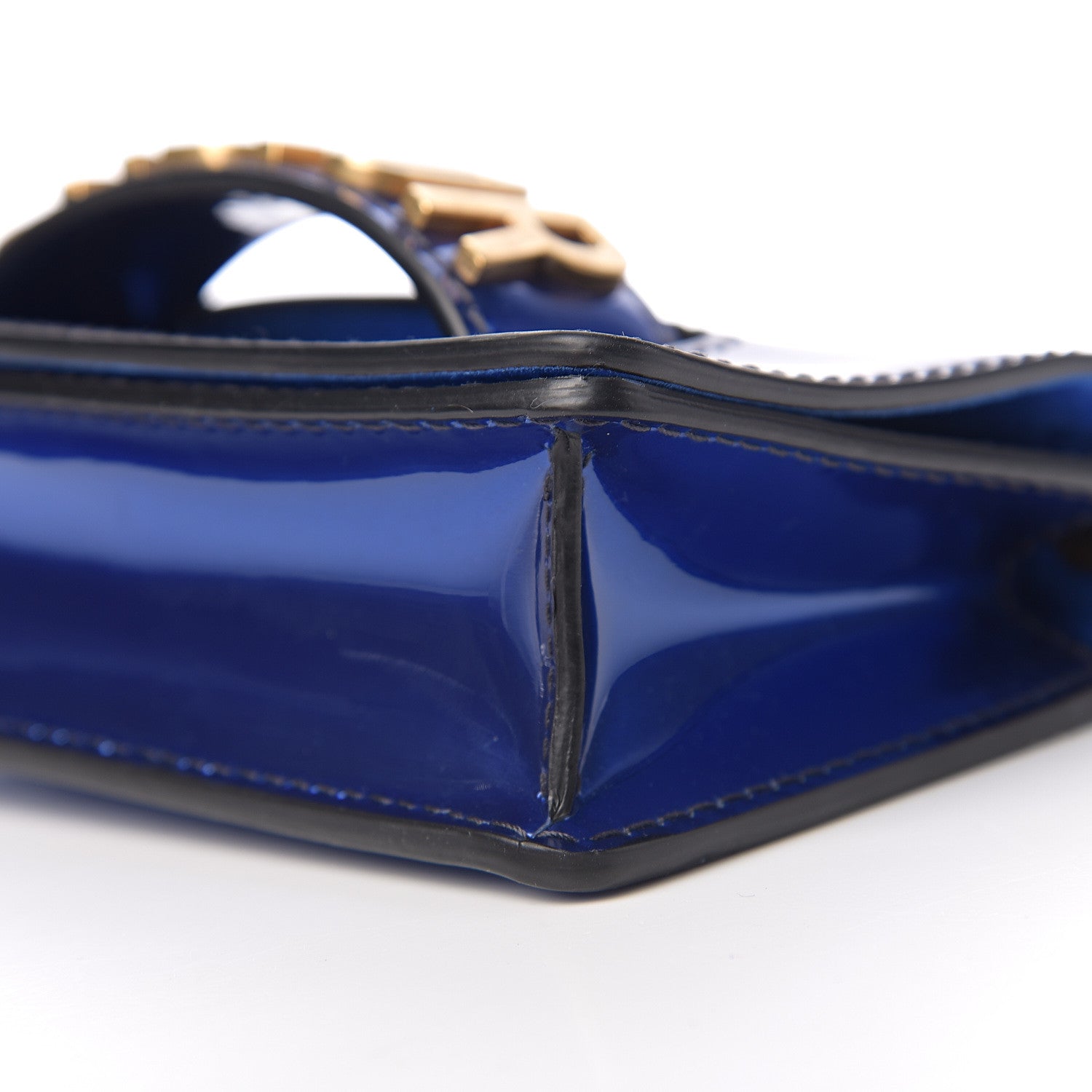 Christian Dior Metallic Calfskin J'Adior Mini Chain Flap Bag Blue 7 of 8