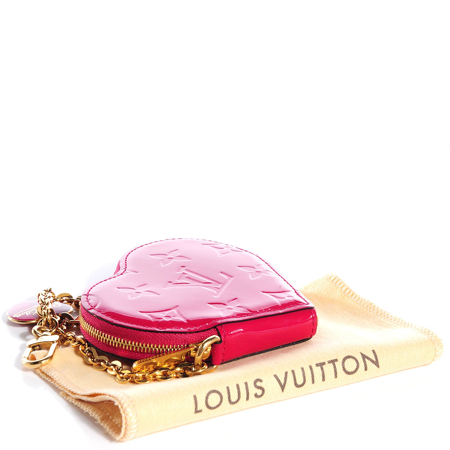 Louis Vuitton Vernis Heart Coin Purse Rose Indien 4 of 9