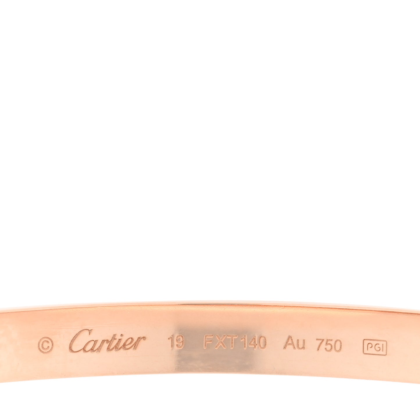 18K Pink Gold LOVE Bracelet 19
