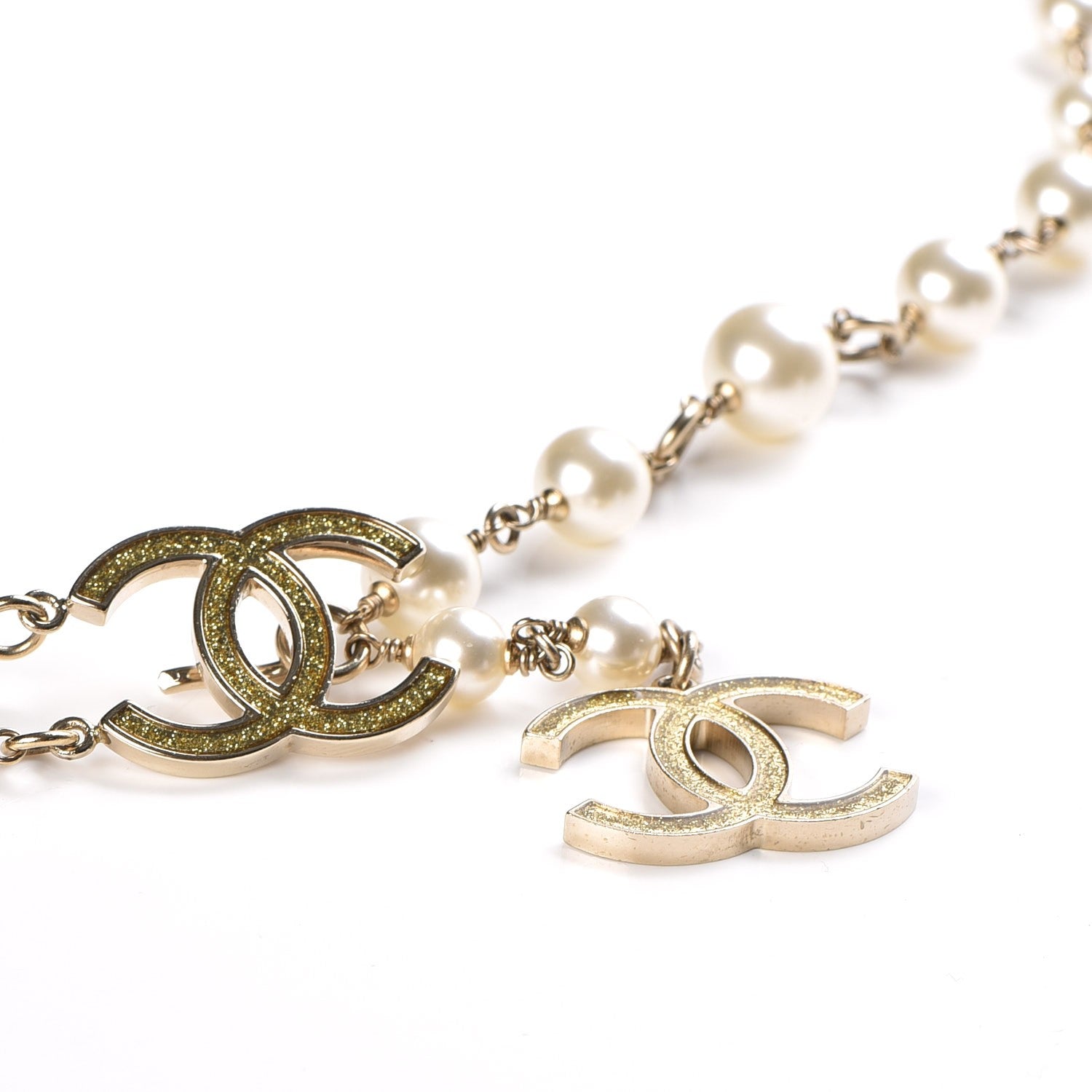 Chanel Pearl Charm Coco CC Belt Gold 7 of 10