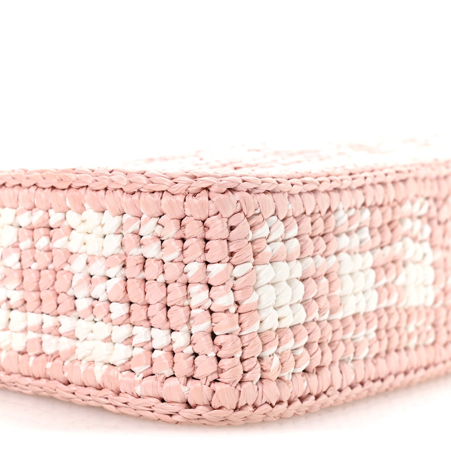 Yarn Raffia Effect Crochet Mini Re-Edition Shoulder Bag Alabastro