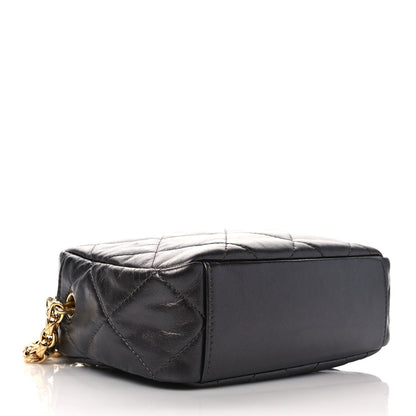Chanel Metallic Calfskin Pearl Quilted CC Mini Camera Case Ruthenium 4 of 10