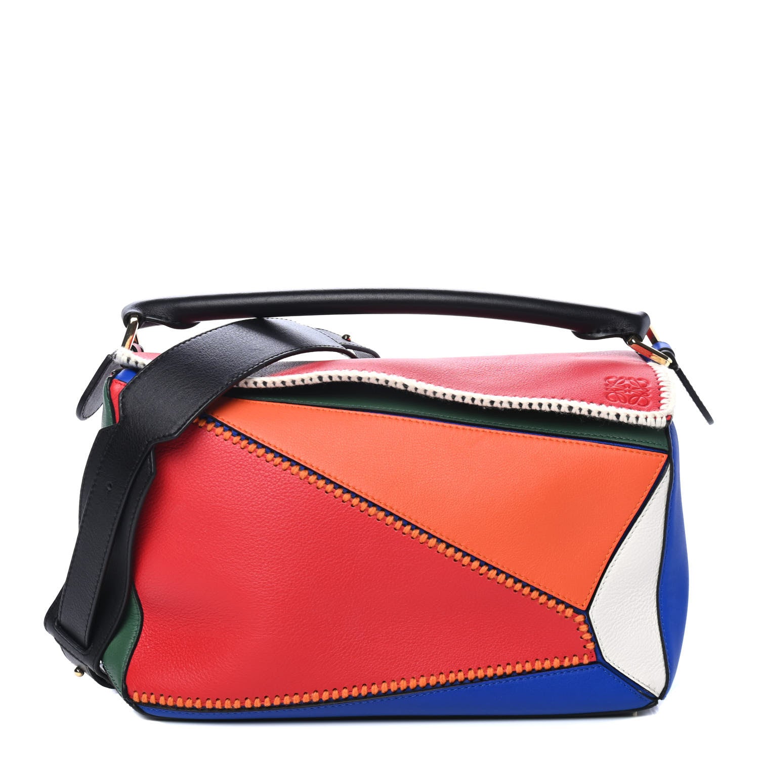 Loewe Calfskin Medium Patchwork Puzzle Bag Multicolor 1 of 4