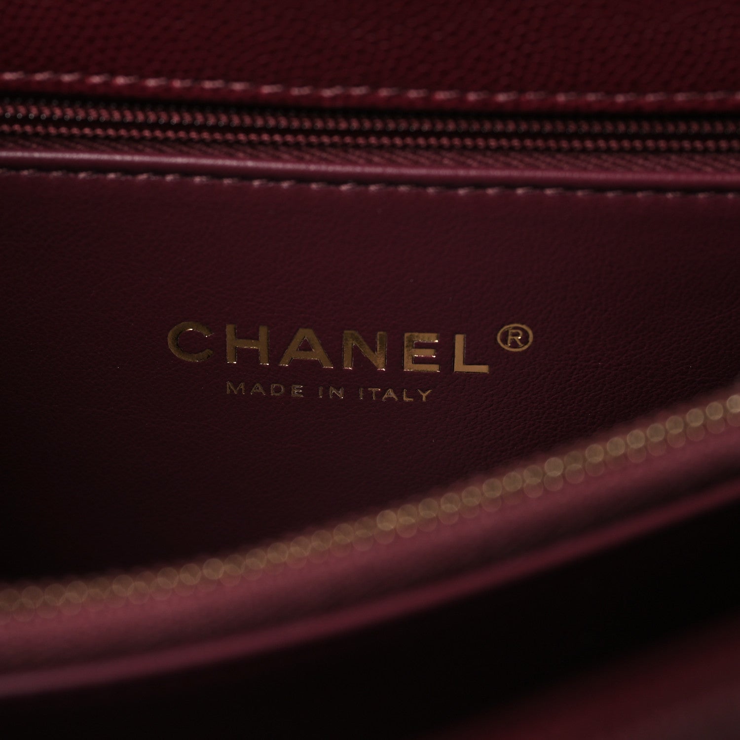 Chanel Caviar Quilted Small Coco Handle Flap Burgundy 6 of 11