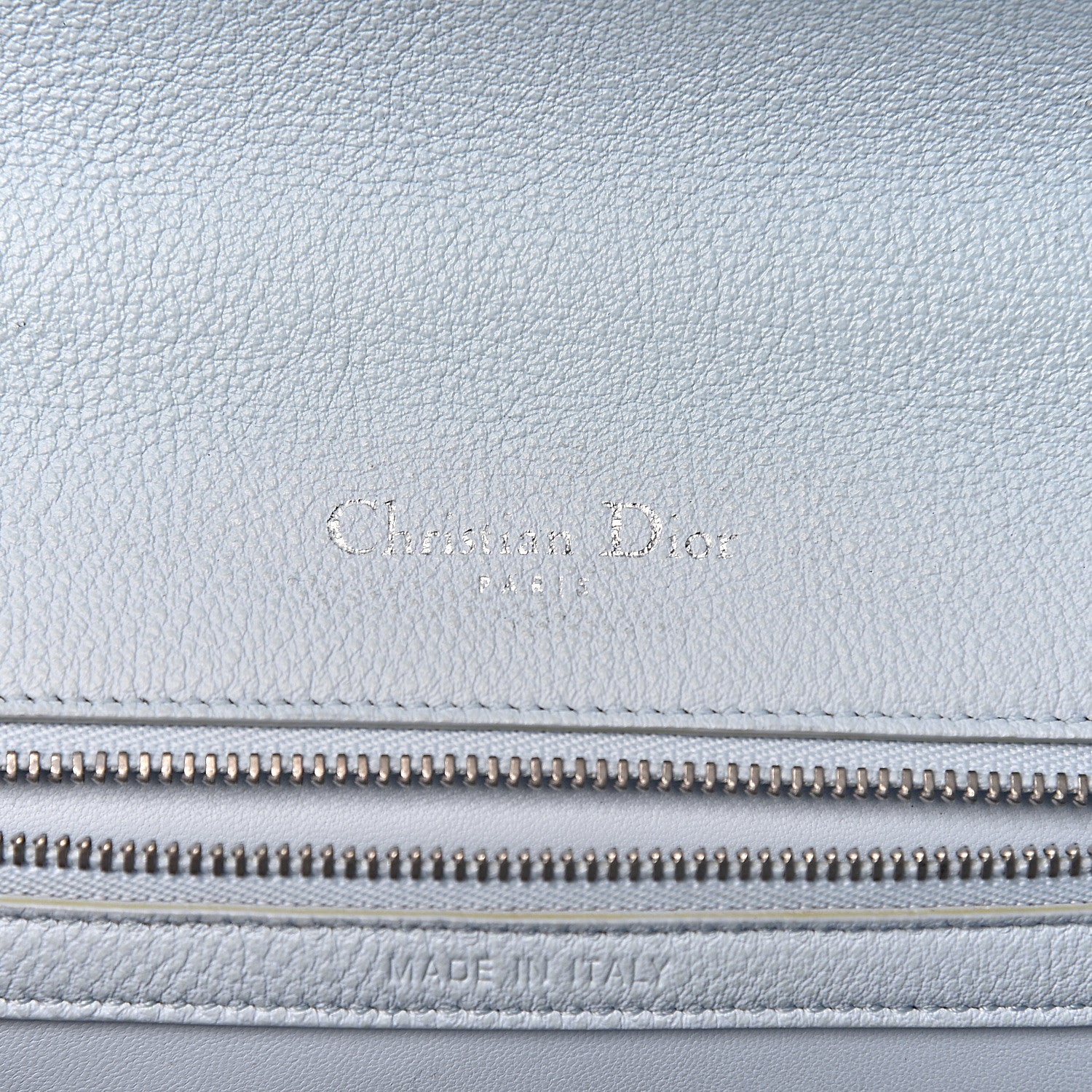 Christian Dior Grained Calfskin Crystal Floral Diorama Flap Bag Sky Light 6 of 16