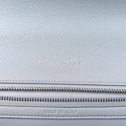 Christian Dior Grained Calfskin Crystal Floral Diorama Flap Bag Sky Light 6 of 16