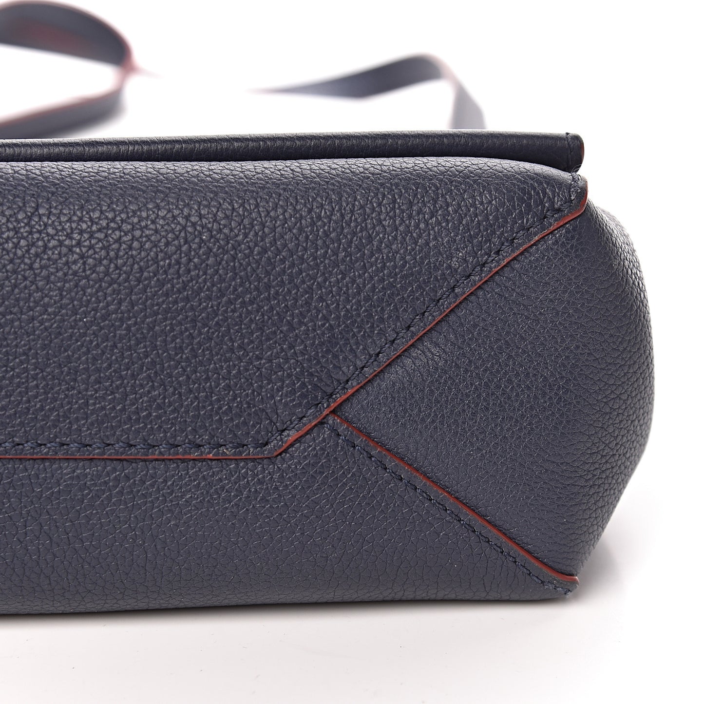 Calfskin Lockme II Chain Bag BB Marine Rouge