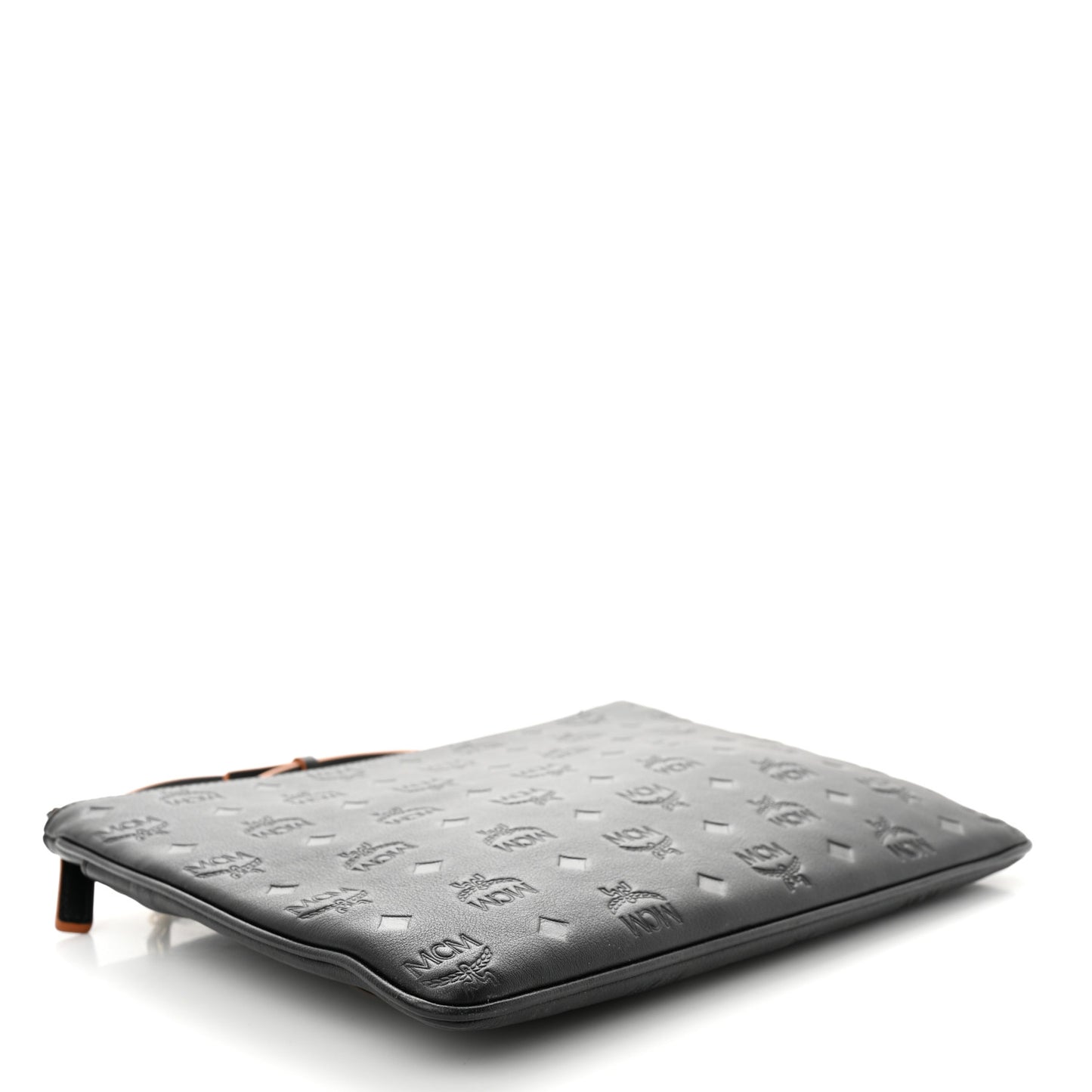 Calfskin Ottomar Monogram Medium Crossbody Pouch Black