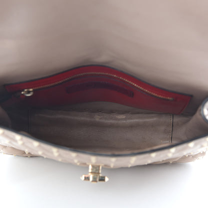 Valentino Garavani Lambskin Medium Rockstud Spike Shoulder Bag Poudre 7 of 9