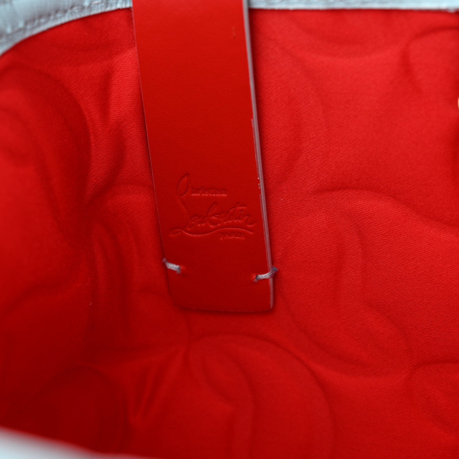Christian Louboutin Nappa Embossed Mini East West Cabata Tote Mineral 6 of 11