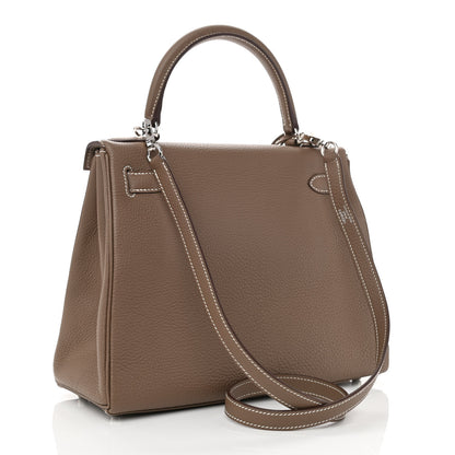 Hermes Togo Kelly Retourne 25 Etoupe 3 of 11