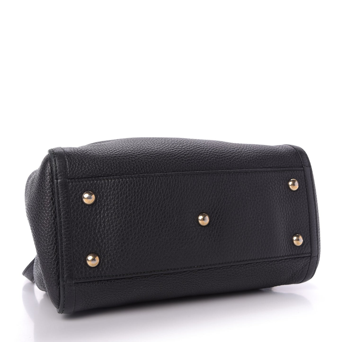 Pebbled Calfskin Small Soho Shoulder Bag Black