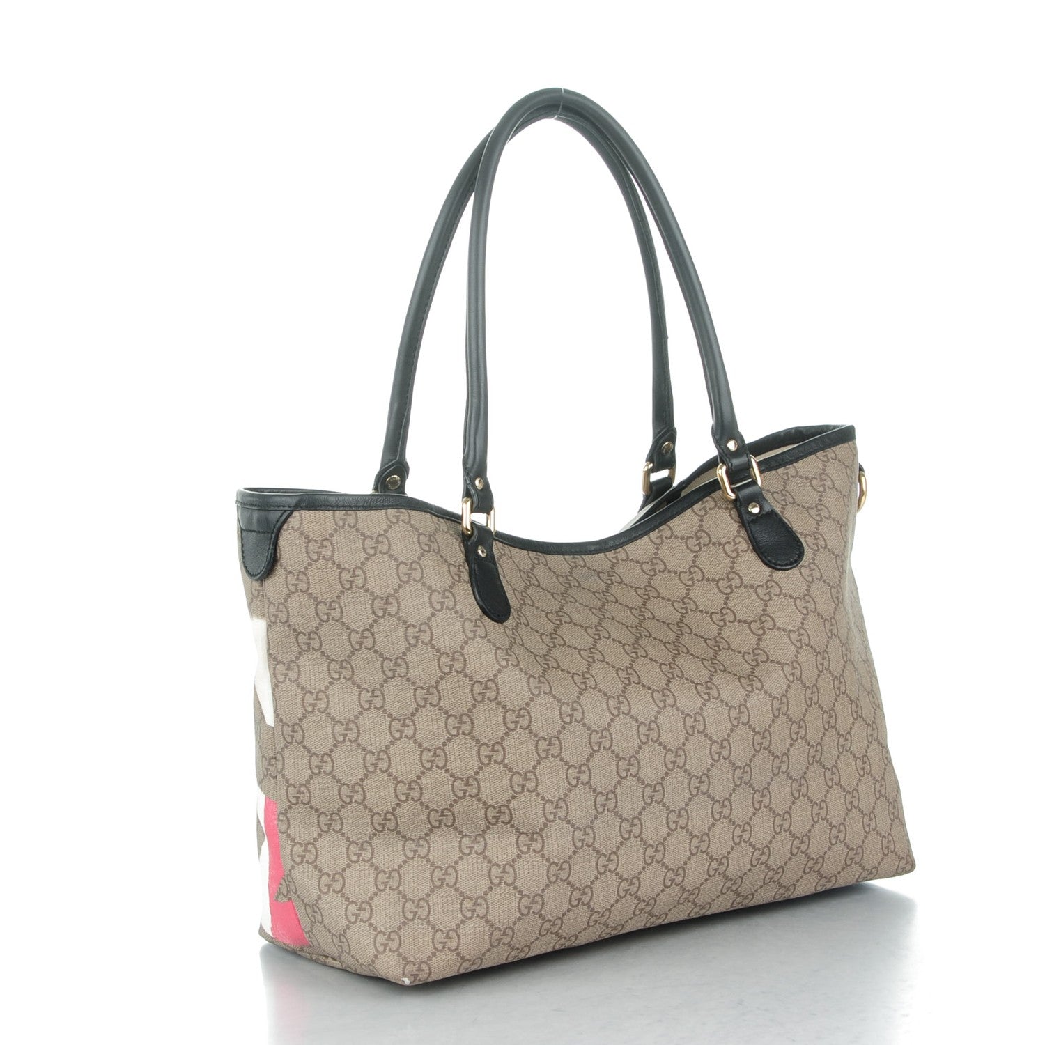 Gucci GG Plus Monogram Medium Italy Flag Unicef Tote Green 3 of 7