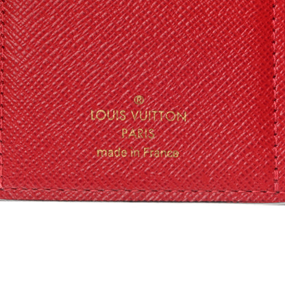Louis Vuitton Damier Ebene Victorine Wallet Red 6 of 7