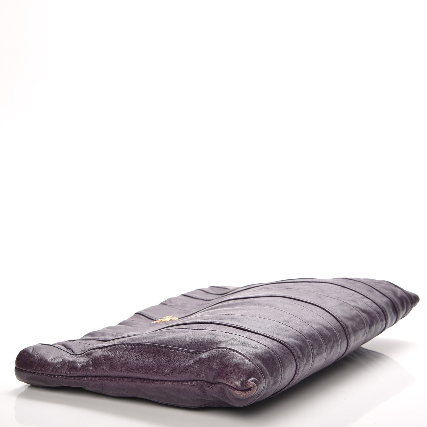 Nappa Stripes Clutch Viola