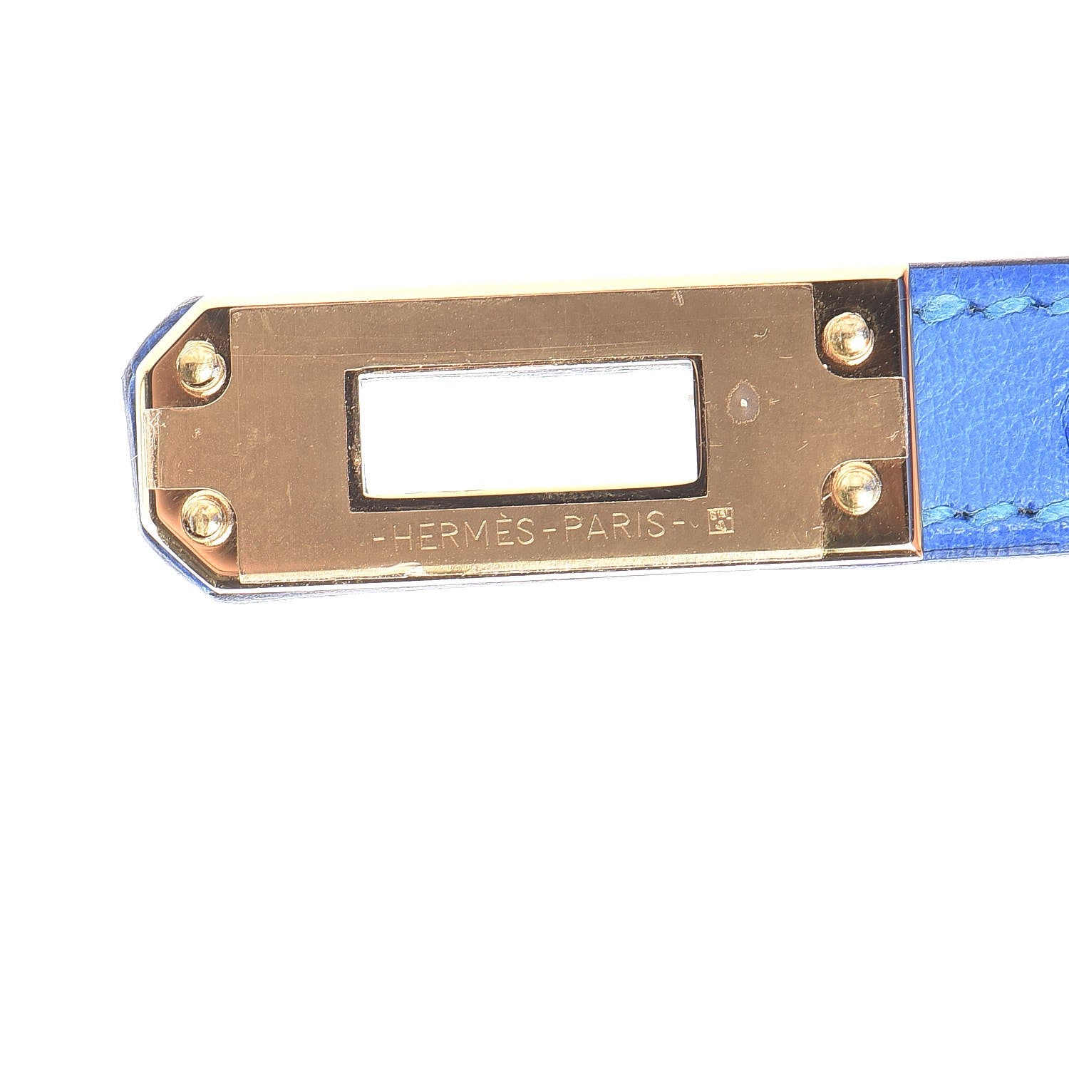 Hermes Ostrich Mini Kelly Sellier 20 Blueet 22 of 60