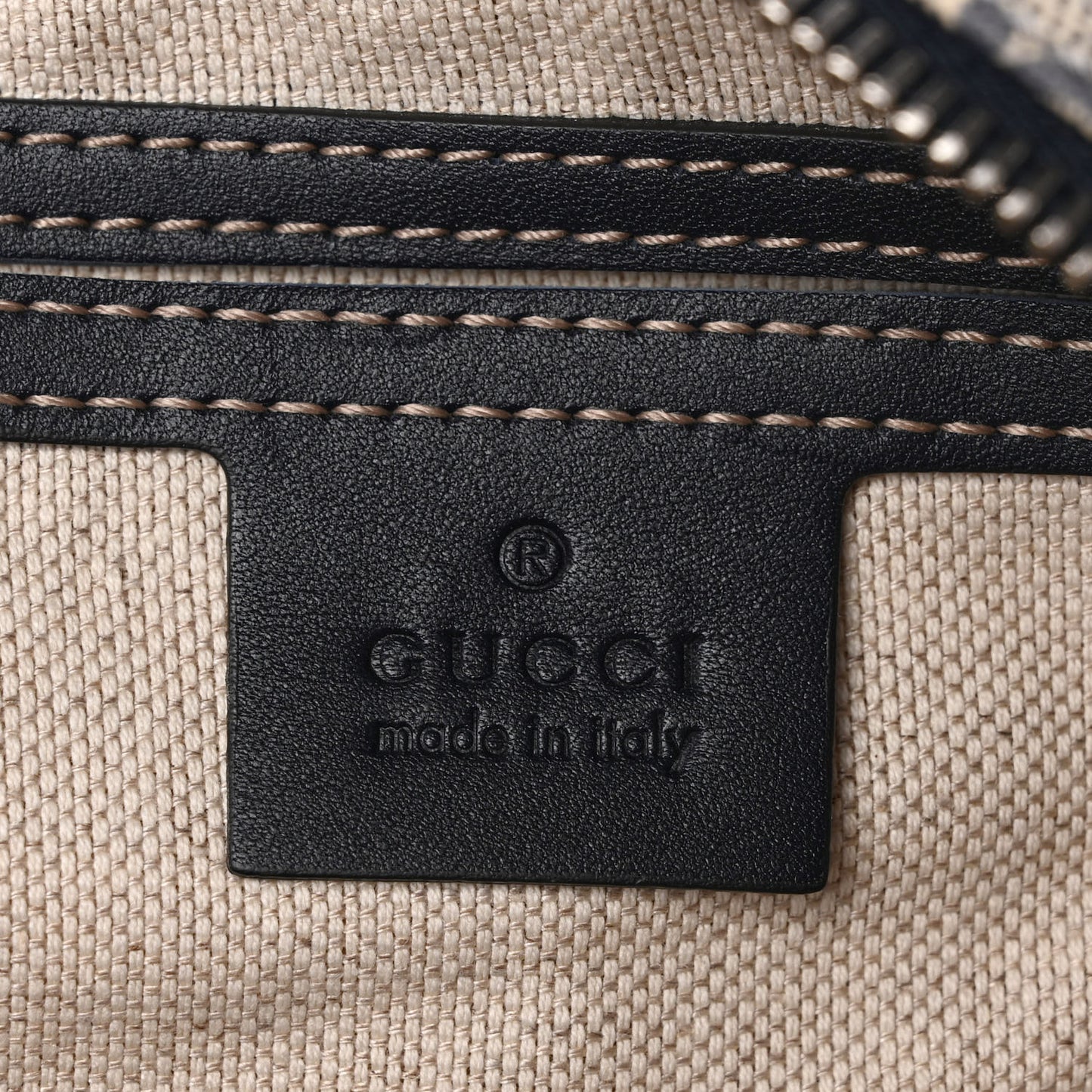 GG Plus Monogram Selleria Calfskin Medium Messenger Bag Beige Blue