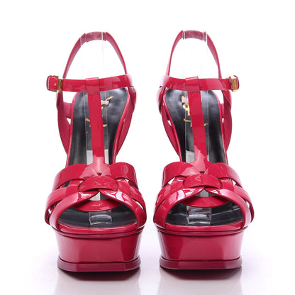 Saint Laurent Patent Tribute 105 Platform Sandals 40 Fuchsia 2 of 8