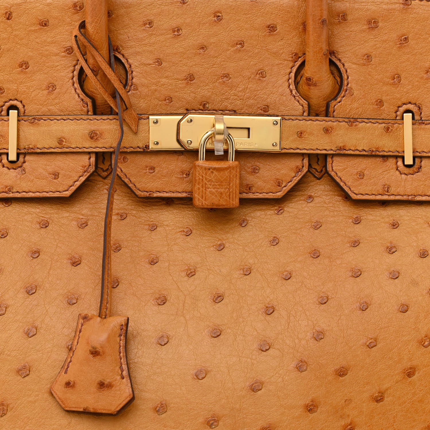 Hermes Ostrich HAC Birkin 32 Gold 9 of 11