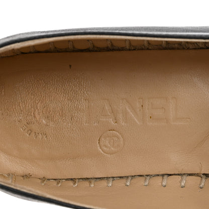 Chanel Lambskin CC Espadrilles 36 Black 8 of 9