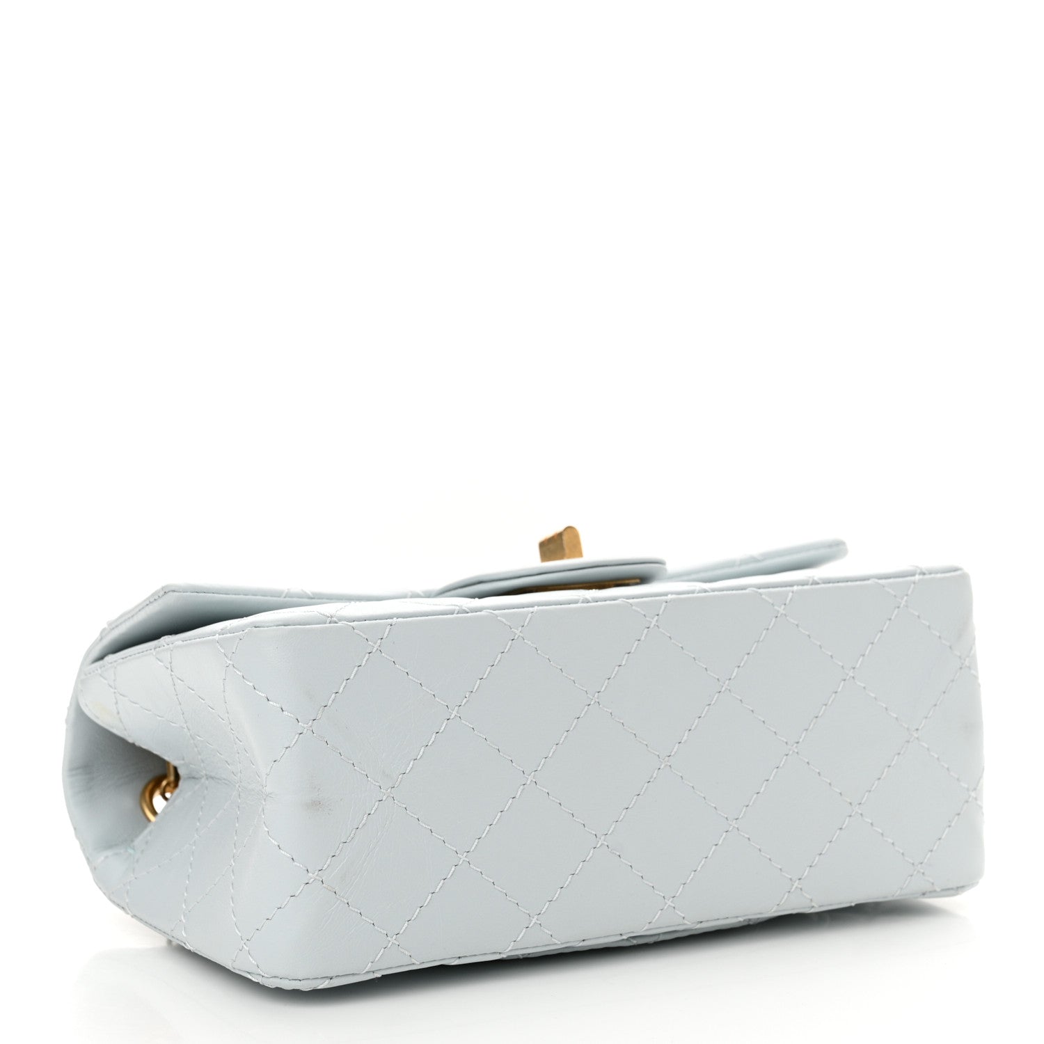 Chanel Aged Calfskin Quilted 2.55 Reissue Mini Flap Light Blue 4 of 11