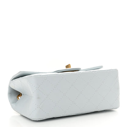 Chanel Aged Calfskin Quilted 2.55 Reissue Mini Flap Light Blue 4 of 11